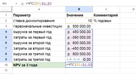 Ввод стоимости покупки