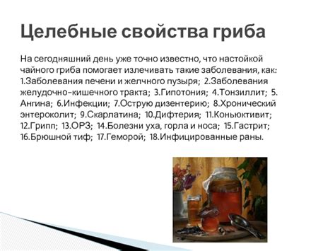 Влияние ценных веществ чайного гриба на организм: полезные свойства и эффекты