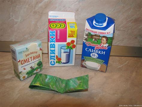 Добавление закваски или сливок