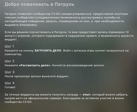 Игровая механика режима "Патруль" в КС ГО: суть и особенности