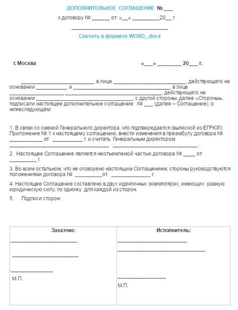 Изменение и дерогация дополнительного соглашения: юридические принципы и правовые аспекты