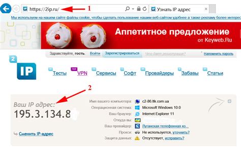 Информация, доступная по IP-адресу