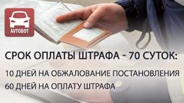Истечение срока оплаты штрафа: что нужно знать