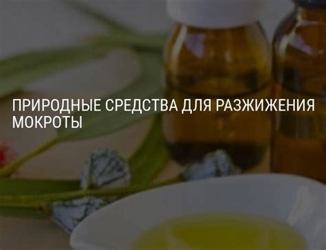 Народные методы и растения для разжижения и удаления мокроты
