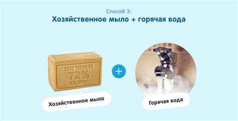 Нежные методы: использование мыла и воды