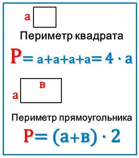 Основной понятие периметра прямоугольника
