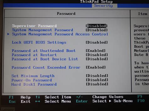 Отключение безопасного загрузочного режима в BIOS на устройствах компании Lenovo