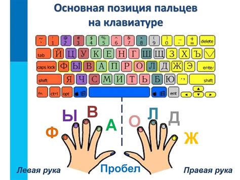 Правильное расположение пальцев и ладоней