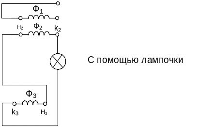Проверка правильности соединения двигателя