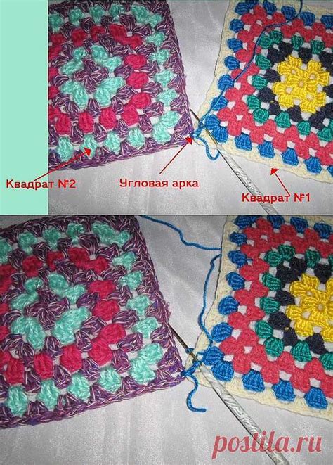 Сборка квадратов в блоки и их расположение