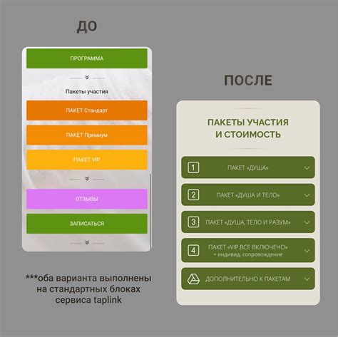 Страница доступных сервисов на тарифе с неограниченными возможностями