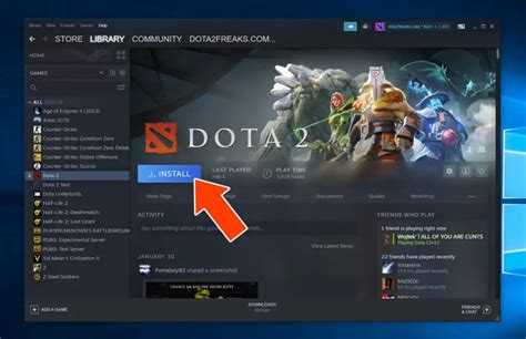 Установка игры Dota 2 тест на компьютер