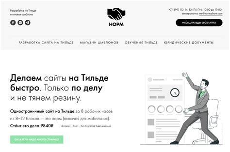 Установка компонента на сайт с использованием платформы Тильда