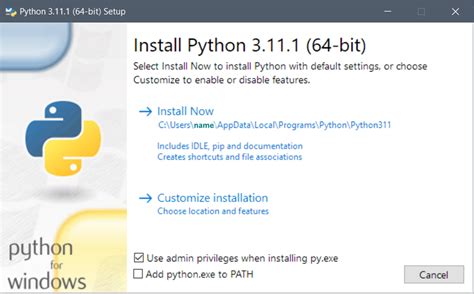 Шаг 1: Получите установщик Python Tony
